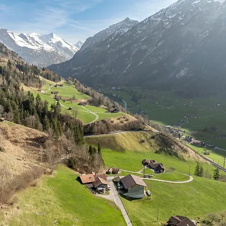 Authentic Swiss Farm In The Alps Fireplace Brienzwiler
