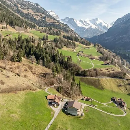 Authentic Swiss Farm In The Alps Fireplace Brienzwiler